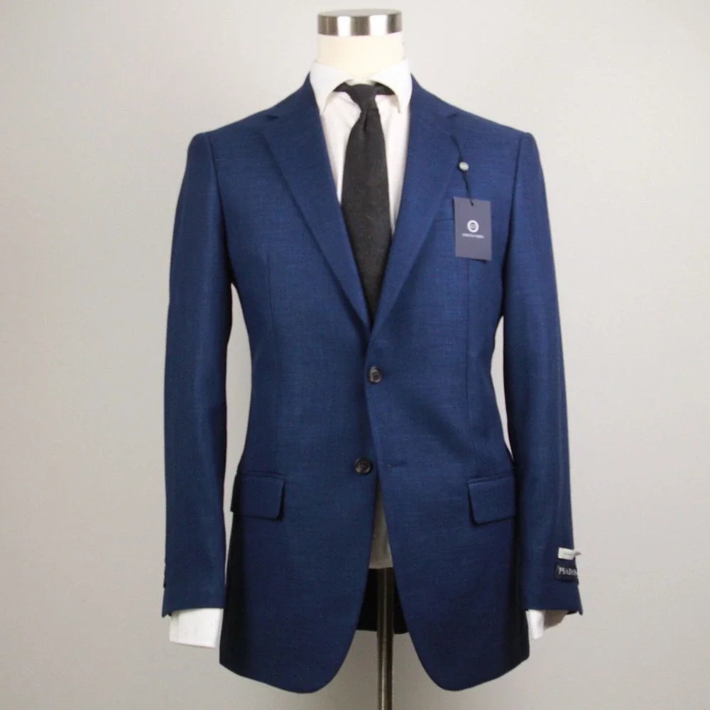 Jos A Bank Mens Tailored Fit‎ Sportcoat Jacket Blazer Blue 40L E03337